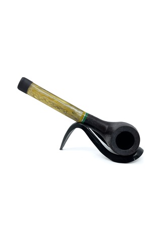 Dapper Half Bent Billiard Briar Gül Kökü 9 Mm Filtreli El Yapımı Pipo - 3553