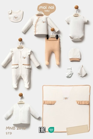 Moi Noi Baby Çiçek Desenli 10'lu Set Hastane Çıkışı Çok Renkli
