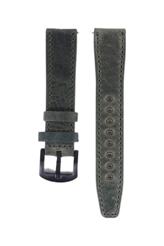 Fro Lw38-43 20 Mm Hakiki Deri Spor Yeşil Kordon Siyah Toka