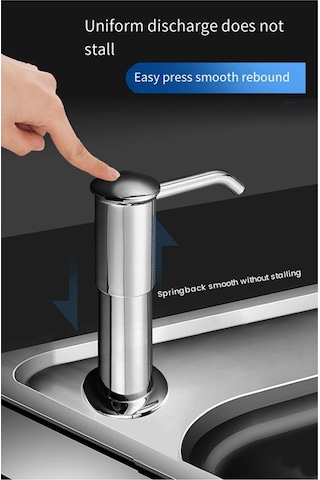 Xiaaokeji Mutfak Lavabosu İçin Sabunluk Ve Uzatma Borusu Seti Gümüş