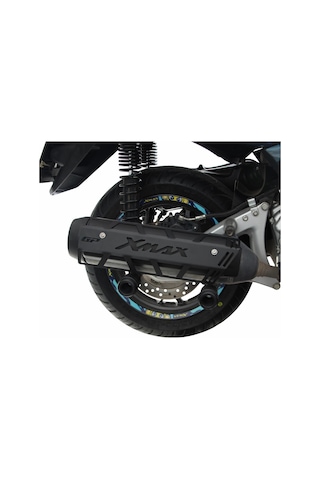 GP Kompozit Yamaha XMAX 250 2011-2017 Uyumlu Egzoz Koruma Kapağı Siyah
