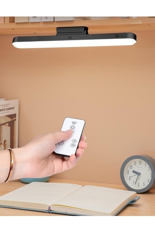 3 Renk Led Masa Lambası, 1200mah, Dokunmatik Kontrol, 3 Kademeli Aydınlatma, 400 Lümen, Şarjlı, Beyaz, Sıcak, Sıcak Beyaz, Kumandalı, Manyetik, Mavi Işık İçermez, Anti-vertigo, Yh08b, Siyah Diğer