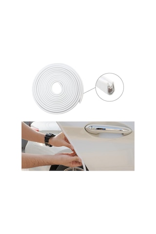 Araç Kapı Koruma Fitili Çarpma Çizilme Önleyici Fitil Beyaz 5 Mt