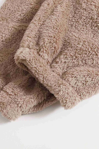 Merry See Kolsuz Askılı Peluş Polar Alt Üst Pijama Takımı Kahverengi 001