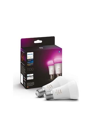 Philips Hue 9-75w Renkli Akıllı Ekopaket E27 Bluetooth Özellikli 2'li Ampul Çok Renkli