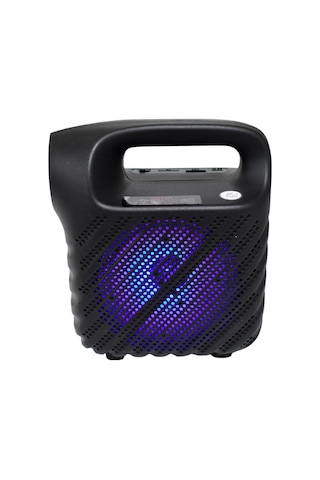 Gts1525 Rgb Işıklı 4 İnç Taşınabilir Bluetooth Hoparlör Fm Radyo Parti Hoparlörü Acil Durum Feneri