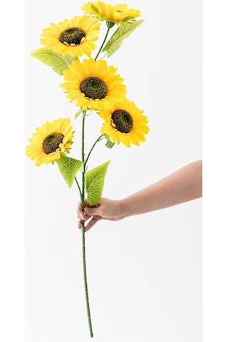 Yapay Ayçiçeği 90 Cm Dal 5 Kafa Sarı