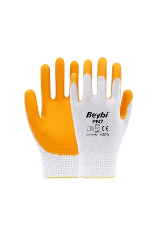 Beybi Pn7 Polyester Örme Nitril İş Eldiveni 12 Çift