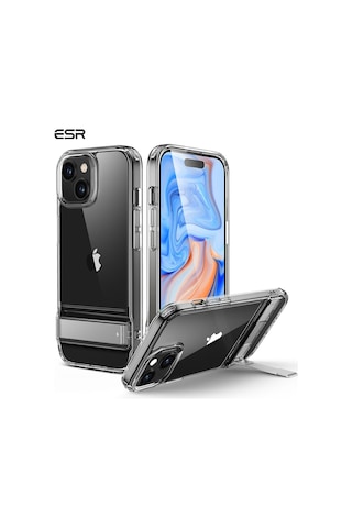 Apple Uyumlu iPhone Esr 15 Kılıf Standlı Şeffaf