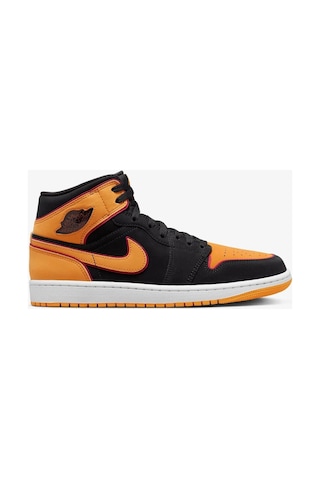 Nike Air Jordan 1 Mid Se Erkek Sneaker Siyah Turuncu Siyah Turuncu