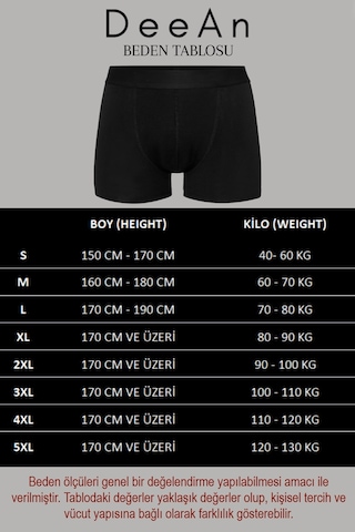 Siyah Erkek 9'lu Paket Pamuklu Boxer Deean-9'lu Syh