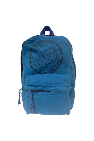 Old Cotton Cargo Kaliteli Mini Vintage Salaş Disayn Günlük Sırt Gezi Çantası 21 Cm X 34 Cm Turkuaz