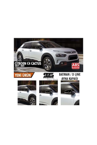Citroen Cactus Batman Yarasa Ayna Kapağıı Piano Black / 2017-2021