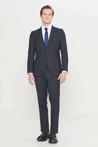 Premıum Altınyıldız Erkek Lacı Yünlü Slim Fit Dar Kesim Mono Yaka Torba Cepli Desenli Esnek Takım Elbise