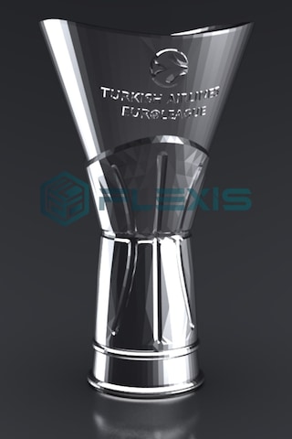 37 Cm Euroleague Basketbol Şampiyonluk Kupası Kaliteli Gümüş Kaplama