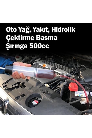Oto Şırınga Yağ Yakıt Hidrolik Sıvı Çekme Basma Şırınga Enjektör