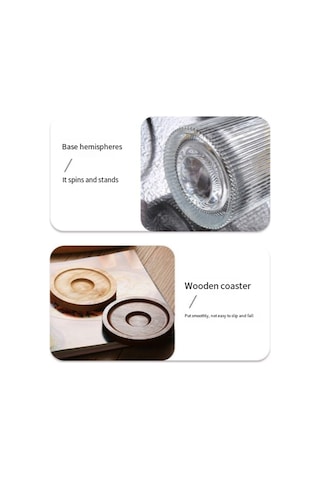 Xurunkeji 10 Adet Şarap Bardakları Masa Altlıkları Şarap Bardakları Döndürme Cam Bardak Altlığı Şarap Altlığı Çay Fincanı Altlığı Bardak Altlığı Ceviz Ceviz