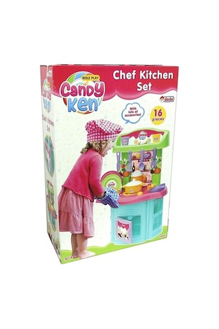 Lisanslı Candy Oyuncak Mutfak Seti Büyük Boy Şef Mutfak Set