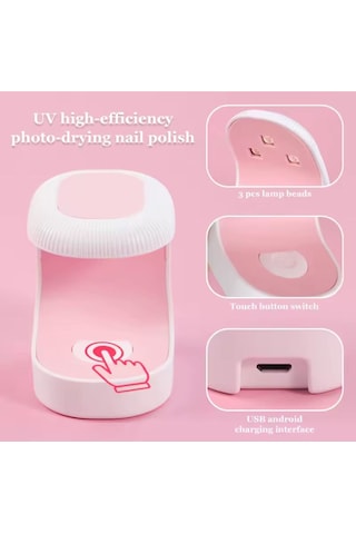 Mini Uv Lamba 6w Kalıcı Oje Nail Art Dizayn Süsleme Jel Tırnak