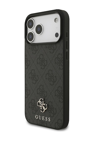 Apple iPhone Uyumlu 18 Pro Max Kılıf Guess Lisanslı M-safe Şarj Özellikli Small 4g Classic Kapak Siyah