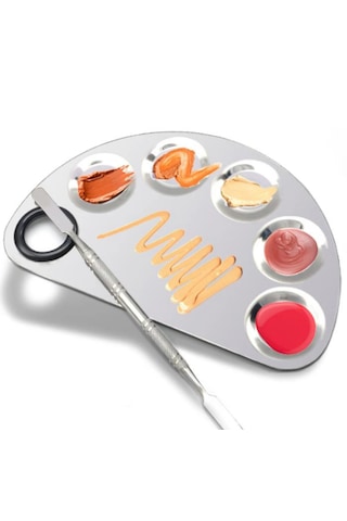 Mecno Beauty MB-PLT-001 Paslanmaz Çelik Fondöten Karıştırma Paleti