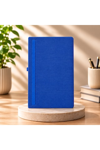 Şık Tasarım Lastikli Ajanda/defter - 4 Farklı Renk Seçeneği Lacivert