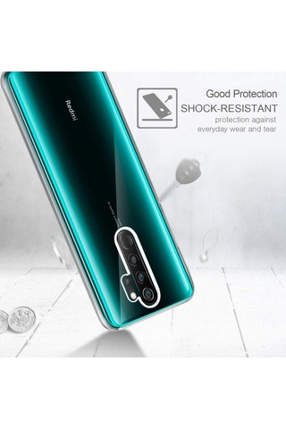 Xiaomi Redmi Note 8 Pro Kılıf Tam Şeffaf Silikon Transparan