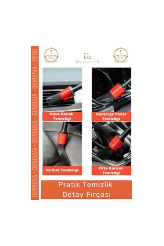 Detayfırçası Profesyonel Motor Jant İç Dış Bakım Klima Havalandırma Temizlik Detay Fırçası Seti 5+1