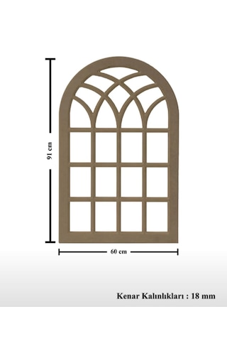 Ahşap Mdf Boyanabilir Dekoratif Duvar Aynası