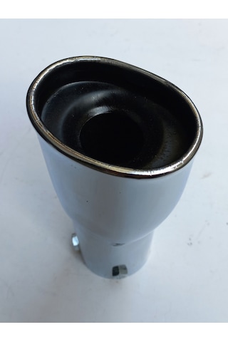 51 Mm. Antipas İç Kaplamalı Oval Rüzgar Sesli Sök/tak Vidalı Nikelaj Egzoz Eksoz Ucu