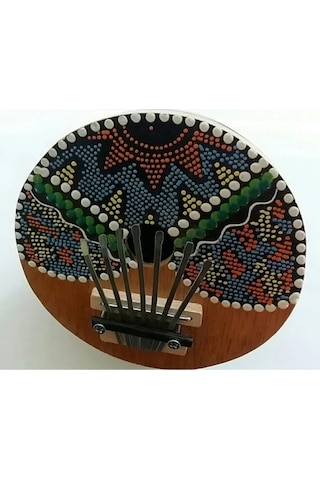 Hindistan Cevizinden El Yapımı Mini Parmak Piyano Kalimba 7 Nota