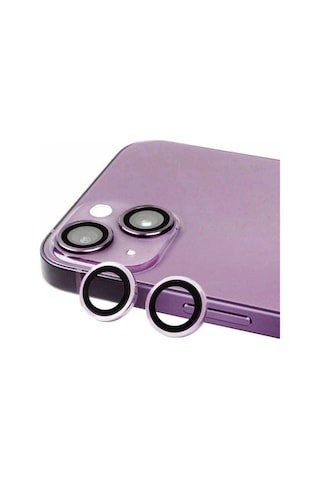 Apple Uyumlu iPhone 14 Zore Cl-07 Kamera Lens Koruyucu Mor