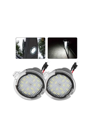Springsun Ford F-150/edge/mondeo Led Ayna Puddle Işığı, Sağ-sol Çift, Direk Değişim, Plug&play, 1.8w, 18 Led, Uyumlu Modeller