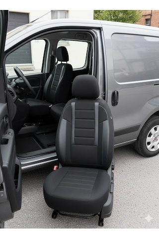 Favori Siyah Serisi Fiat Doblo İle Uyumlu Tam Set Oto Koltuk Kılıfı Arka Koltuk 2+1