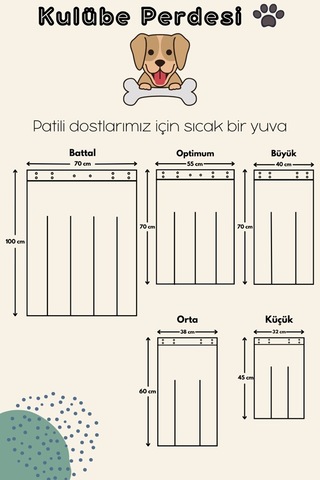 Buycobox Köpek Kulübesi Kapı Perdesi Battal