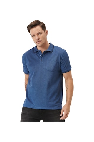 Ac&Co / Altınyıldız Classics Polo Yaka Cepli Regular Fit Bol Kesim Düz Tişört - 481716687 Lacivert