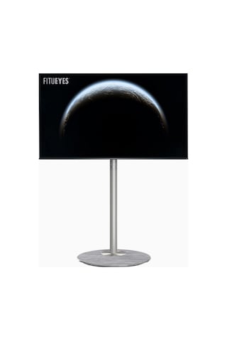 Fitueyes Tv Standı 32-60 İnç, Yüksekliği Ayarlanabilir & Döndürülebilir, Lüks Tasarım Tv Ünitesi Gri