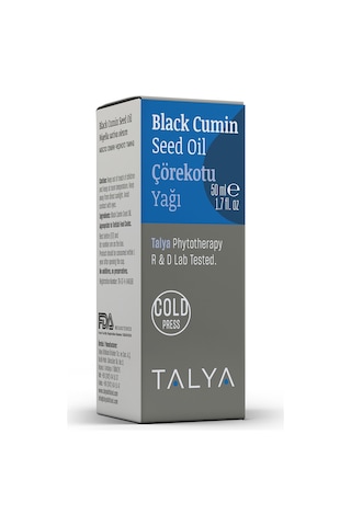 Talya Soğuk Sıkım %100 Saf ve Doğal Çörekotu Yağı 50 ML