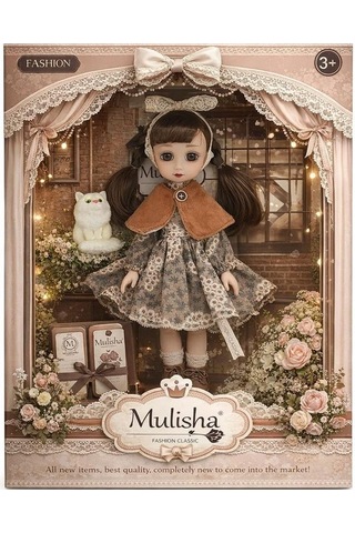 Mulisha Fashion Classics Klasik Moda Oyuncak Bebek 30 Cm Pelerinli Vintage Tasarım Ctoy-qj1