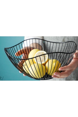 Ekmek Snack Ekran Tepsi Modern Meyve Kase Metal Gıda Depolama Konteyner Drenaj Ile Ev Yaratıcı Demir Dekorasyon Plaka Depolama Tepsileri Yüksek 1