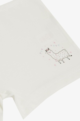 Breeze Kız Çocuk Boxer Kuzucuk Baskılı 5-11 Yaş, Ekru-ekru Ekru