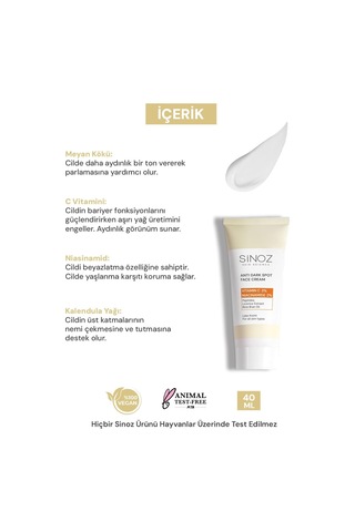 Sinoz Leke Kremi Vitamin C 3% Niacinamide 2% 40 Ml 61307139
