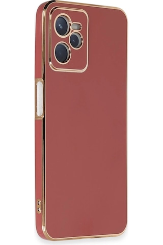 Gld-spt- Newface Realme C35 Kılıf Volet Silikon - Kırmızı