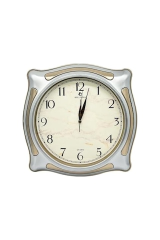 Bellisima Bl-1056 Serisi Klasik Kadran Sessiz Akar 30 Cm Duvar Saati Gri-gold 0240-beyaz-şekilli-48cm