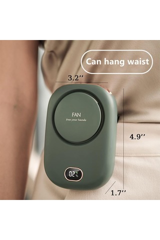 Boyun İçin Kişisel Fan Usb Mini Fan Landard 3 Hızlı Dijital Ekran Pil Partılı Deluxe Kolye Fan Fan Fan Fan Çalışıyor Çalışma İçin Pişirme