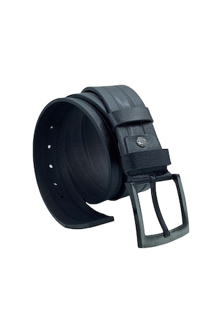 4.5 Cm. Spor Hakiki Deri Desenli Model Kemer Siyah (514020137)