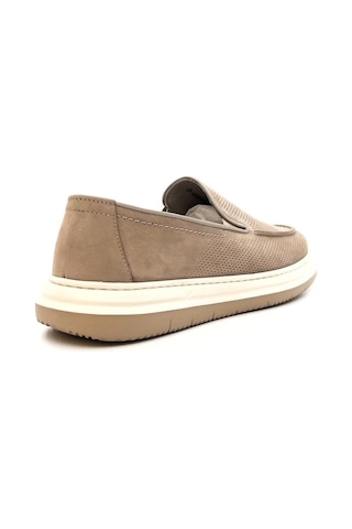 Greyder 64696 Erkek Hakiki Deri Baskılı Lastikli Comfort Casual Ayakkabı Bej
