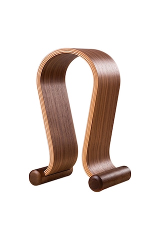 Yaozixa Kahverengi Ceviz Ahşap Kulaklık Tutucu - Kulaküstü Kulaklık Gösterim Sandalyesi - Dayanıklı Ahşap U Tipi Stant