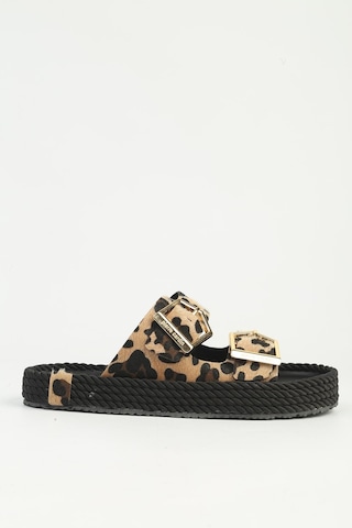 Pierre Cardin Kadın Leopar Terlik Pc-55813 Siyah
