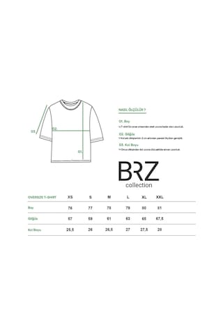 Brz Collectıon Brz Collection Unisex Oversize Blue Mercedes T-shirt Beyaz